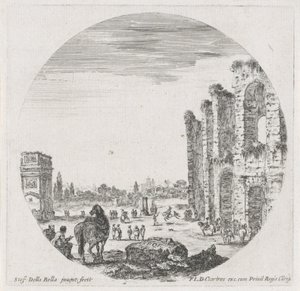 Paesaggio con il Colosseo e l
