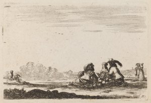 Signori e signore che conversano, 1642 da Stefano della Bella