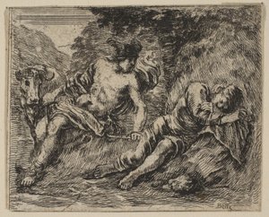 Mercurio e Argo, dal Gioco della Mitologia da Stefano della Bella