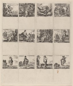 Carte da gioco mitologiche da Stefano della Bella
