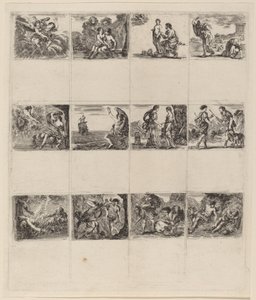 Carte da gioco mitologiche da Stefano della Bella