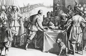 Pagamento dei mercenari, incisione di Stefano della Bella