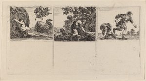 Perseo e Andromeda, Cefalo e Procri, Ippomene e Atalanta da Stefano della Bella