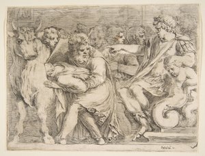 Falaride che getta Perillo nel toro di bronzo, XVII secolo da Stefano della Bella