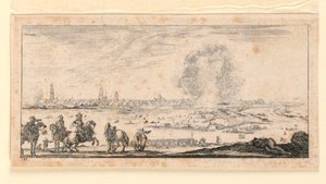 Tavola 11, da "Desseins de Queleques Conduites de Troupes, Canons, et Ataques de Villes" da Stefano della Bella