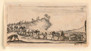 Tavola 4, da "Desseins de Queleques Conduites de Troupes, Canons, et Ataques de Villes" da Stefano della Bella