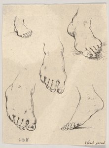 Tavola 7: Cinque piedi, da Il Libro per Imparare a Disegnare