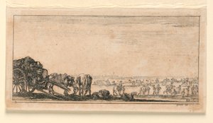 Tavola 8, da "Desseins de Queleques Conduites de Troupes, Canons, et Ataques de Villes" da Stefano della Bella