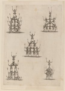 Piramidi di giocolieri, 1652 da Stefano della Bella
