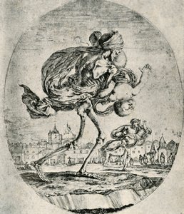 Riproduzione di incisione dal Set di Cinque Morti, di Stefano della Bella, 1906 da Stefano della Bella