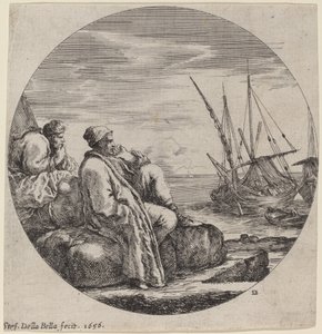 Porto con due mercanti turchi da Stefano della Bella
