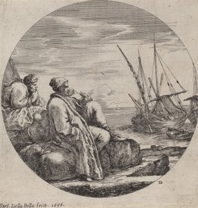 Porto con due mercanti turchi, 1656 da Stefano della Bella