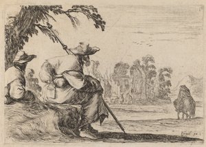 Pellegrini seduti, 1642 da Stefano della Bella