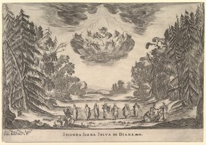 Seconda scena, nella foresta di Diana, da Le nozze degli Dei, 1637
