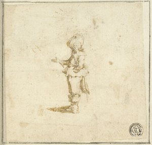Cavaliere in piedi, punta con la mano destra da Stefano della Bella