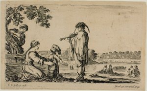 Violinista in piedi, da Figure diverse dalla campagna da Stefano della Bella
