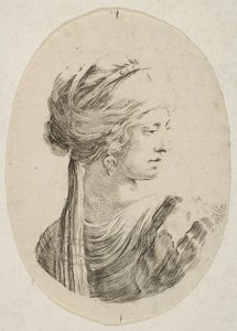 Sultana con turbante, di profilo a destra, da 