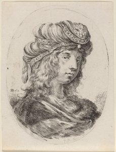 Sultana con turbante a bande, girata a destra da Stefano della Bella