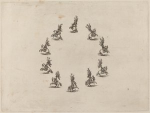 Dieci cavalieri in cerchio da Stefano della Bella