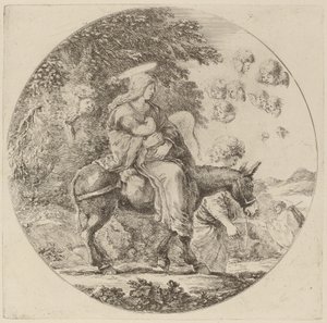 La fuga in Egitto, probabilmente 1662 da Stefano della Bella