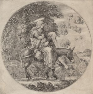 La fuga in Egitto, probabilmente 1662 da Stefano della Bella