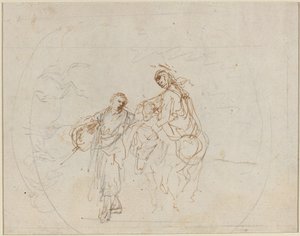 La Fuga in Egitto (verso) da Stefano della Bella