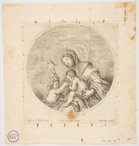La Vergine e il Bambino con San Giovanni, composizione rotonda