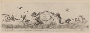 Pagina del Titolo per "Ornamenti di fregi e fogliani" da Stefano della Bella