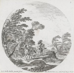 Due cavalieri controvento da Stefano della Bella