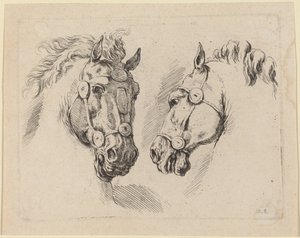 Due teste di cavallo, probabilmente 1649