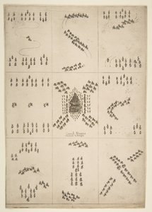 Varie figure di balletto a cavallo, 1652 da Stefano della Bella