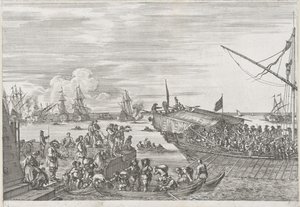 Partenza di una galea nel porto di Livorno da Stefano della Bella
