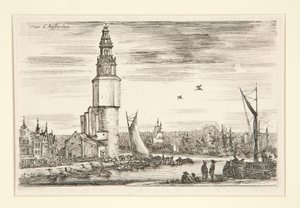 Veduta di Amsterdam, dalla serie Vedute di porti marittimi da Stefano della Bella