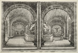 Vedute della Villa di Pratolino: due vedute della grotta