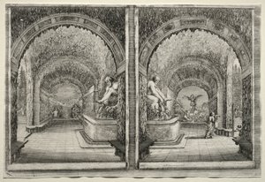 Vedute della Villa di Pratolino: Due Vedute della Grotta