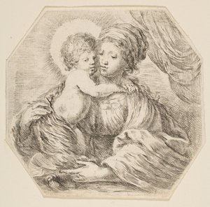 Vergine e Bambino Gesù, composizione ottagonale da Stefano della Bella
