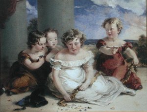 Bambini che fanno una ghirlanda da Stephan Poyntz Denning