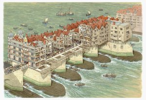 Vecchio Ponte di Londra (parte centrale), c.1580-1600