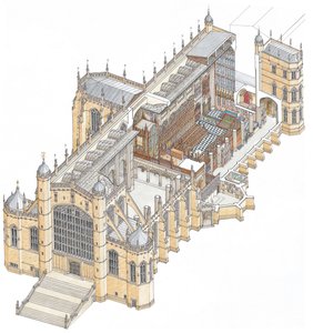 Cappella di San Giorgio, Windsor, c.1900-2023 (disegnato 2003)