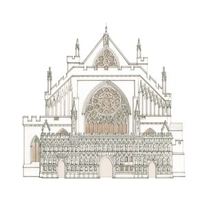 La facciata ovest della cattedrale di Exeter, Devon da Stephen Conlin