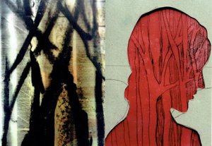 La Foret VIII, 2017 (monoprint e collage fotografico)