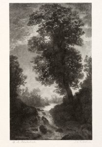 Una cascata al chiaro di luna, 1887 da Stephen Greeley Putnam