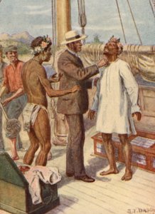 Illustrazione della vita del vescovo Patteson (litografia a colori)