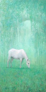 Il cavallo bianco etereo da Steve Mitchell