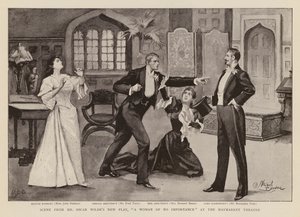 Scena dalla commedia, Una donna senza importanza, di Oscar Wilde da Stewart Browne