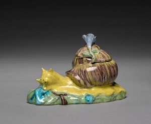 Coppia di scatole coperte a forma di lumache, c. 1750