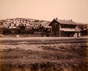 Stazione e villaggio di Mallakah sulla linea ferroviaria Beirut-Damasco