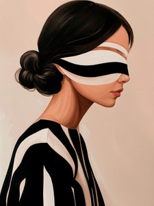 Elegante donna con gli occhi bendati da Studio Palette