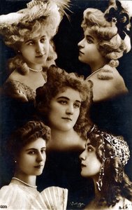 Eterno femminino, mosaico di ritratti di giovani donne, c.1900
