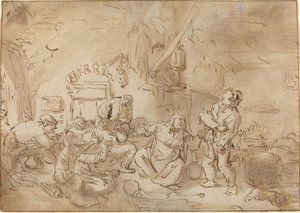 Rissa in una locanda da Style of Adriaen van Ostade